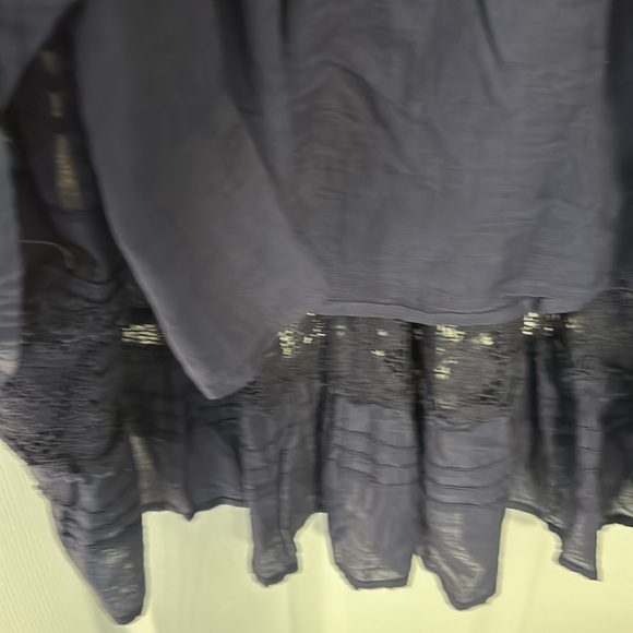 Navy Blue Peasant Skirt - Picture 3 of 6